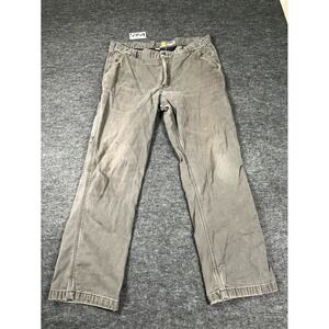 Carhartt Carpenter Pants Mens 38x30 Gray Denim Relaxed Fit Canvas Work Wear